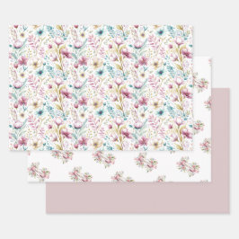Pasen Bloementuin Inpakpapier Set  Vel