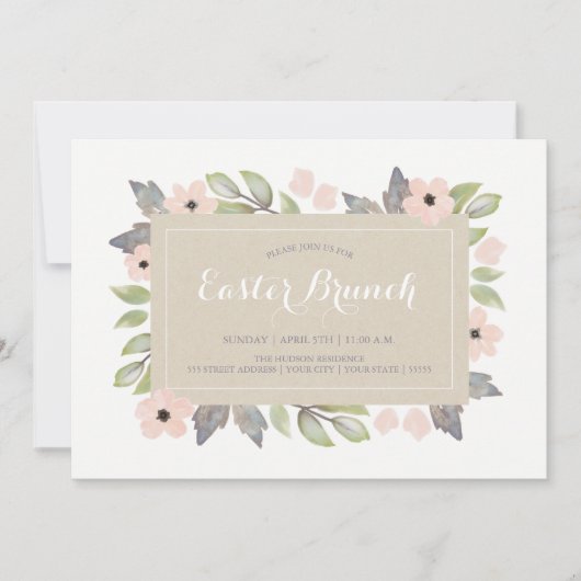 Pasen Blossom Brunch Uitnodiging (Voorkant)