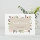 Pasen Blossom Brunch Uitnodiging (Staand voorkant)