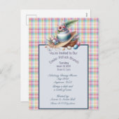 Pasen Bonnet en Eieren Potluck Brunch Uitnodiging (Voorkant / Achterkant)