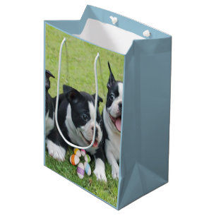 Pasen Boston Terriers medium Gift Bag Cadeauzakje