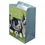 Pasen Boston Terriers medium Gift Bag Cadeauzakje (Achterkant Gekanteld)