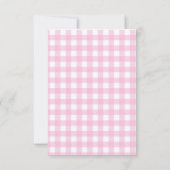 Pasen Braken Rabberen Konijn Roze Gingham Pset Kaart (Achterkant)