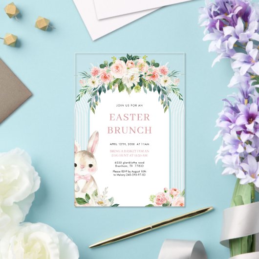 Pasen Brunch Acryl uitnodiging (Insitu (Huwelijk))