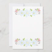 Pasen Brunch Bunny en griet met lentbloemen Kaart (Achterkant)