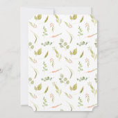 Pasen Brunch Bunny Rabbit Floral | Lijst wijnstokk Kaart (Achterkant)