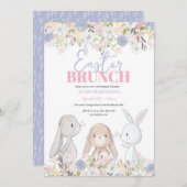 Pasen Brunch Bunny Uitnodiging (Voorkant / Achterkant)