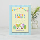 Pasen Brunch Bunny Uitnodiging (Staand voorkant)
