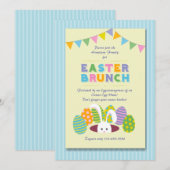 Pasen Brunch Bunny Uitnodiging (Voorkant / Achterkant)