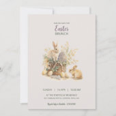 Pasen Brunch Bunny Uitnodiging (Voorkant)