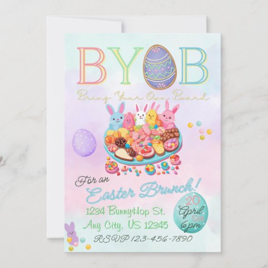 Pasen Brunch Charcuterie Party uitnodiging (Voorkant)