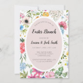 Pasen Brunch Colorful Floral Kaart (Voorkant)