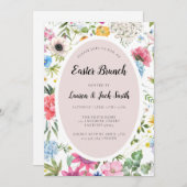Pasen Brunch Colorful Floral Kaart (Voorkant / Achterkant)
