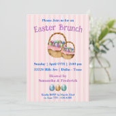 Pasen Brunch Egg Basket Feestdagenkaart (Staand voorkant)