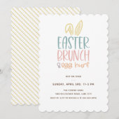 Pasen Brunch Egg Hunt Bunny Ears Kaart (Voorkant / Achterkant)