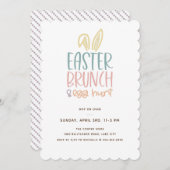 Pasen Brunch Egg Hunt Bunny Ears Kaart (Voorkant / Achterkant)