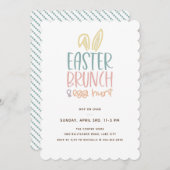 Pasen Brunch Egg Hunt Bunny Ears Kaart (Voorkant / Achterkant)
