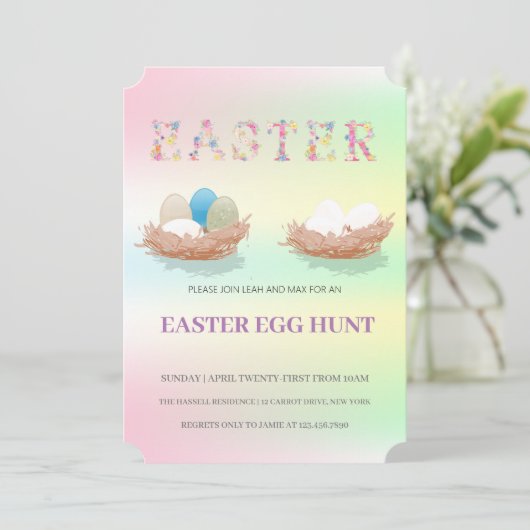 Pasen Brunch Egg Hunt Kaart (Staand voorkant)