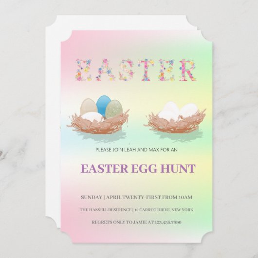 Pasen Brunch Egg Hunt Kaart (Voorkant / Achterkant)