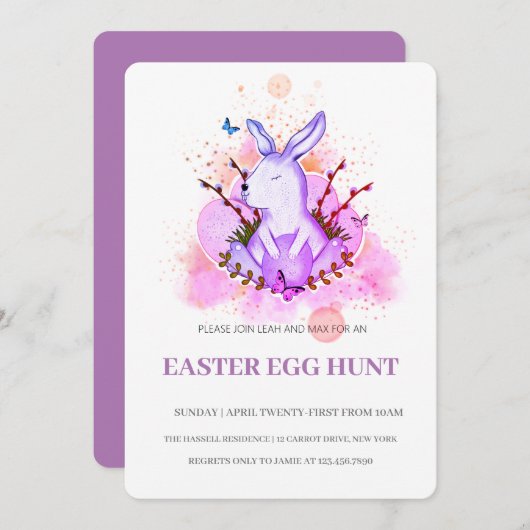 Pasen Brunch Egg Hunt Kaart (Voorkant / Achterkant)