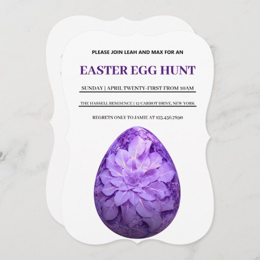 Pasen Brunch Egg Hunt Kaart (Voorkant / Achterkant)