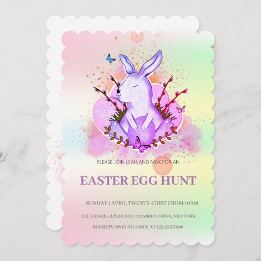 Pasen Brunch Egg Hunt Kaart (Voorkant / Achterkant)