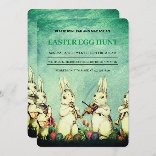 Pasen Brunch Egg Hunt Kaart (Voorkant / Achterkant)