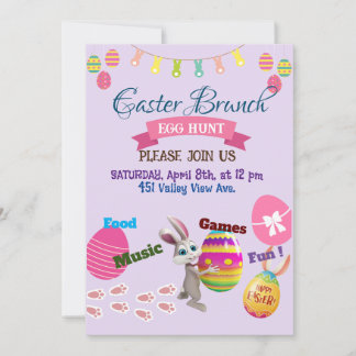 Pasen Brunch & Egg Hunt nodigen Kaart uit