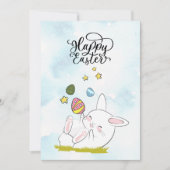 Pasen Brunch & Eierenjacht | Knuffel Konijn Paasei Kaart (Voorkant)