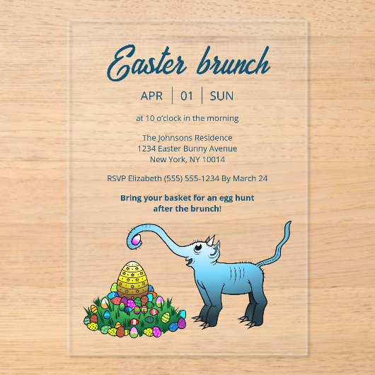 Pasen brunch & Eierenjacht Uitnodiging (Voorkant)