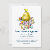 Pasen brunch & Eierenjacht uitnodiging (Voorkant)