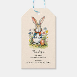 Pasen Brunch & Eierenjacht | Wildflower Bunny Cadeaulabel