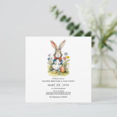 Pasen Brunch & Eierenjacht | Wildflower Bunny Kaart (Staand voorkant)