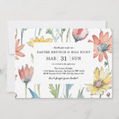 Pasen Brunch & Eierenjacht | Wildflower Bunny Kaart (Achterkant)