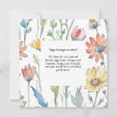 Pasen Brunch & Eierenjacht | Wildflower Bunny Kaart (Achterkant)