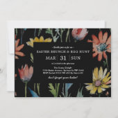 Pasen Brunch & Eierenjacht | Wildflower Bunny Kaart (Achterkant)