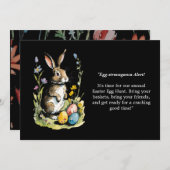 Pasen Brunch & Eierenjacht | Wildflower Bunny Kaart (Voorkant / Achterkant)