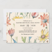 Pasen Brunch & Eierenjacht | Wildflower Bunny Kaart (Achterkant)