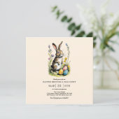Pasen Brunch & Eierenjacht | Wildflower Bunny Kaart (Staand voorkant)