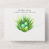 Pasen Brunch en Egg Hunt All In One Uitnodiging (Achterkant)