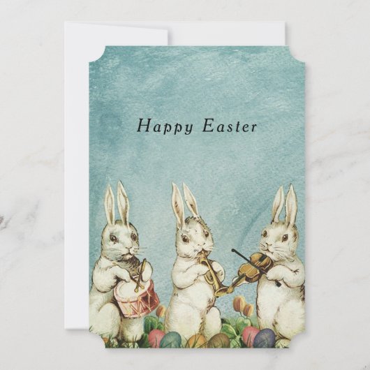 Pasen Brunch en Egg Hunt  Bunny Kaart (Achterkant)