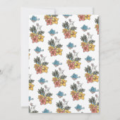 Pasen Brunch en Egg Hunt Cute Floral Pasen Invi Kaart (Achterkant)