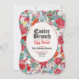 Pasen Brunch en Egg Hunt Decoratieve Uitnodiging