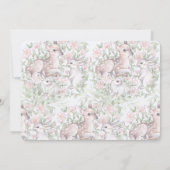 Pasen Brunch en Egg Hunt Deer Bunny Uitnodiging (Achterkant)