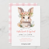 Pasen Brunch en Egg Hunt Kaart (Voorkant / Achterkant)