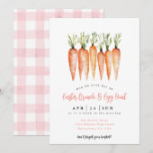 Pasen Brunch en Egg Hunt Kaart (Voorkant / Achterkant)