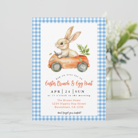 Pasen Brunch en Egg Hunt Kaart (Staand voorkant)