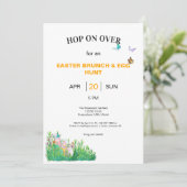 Pasen Brunch en Egg Hunt Kaart (Staand voorkant)