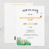 Pasen Brunch en Egg Hunt Kaart (Voorkant / Achterkant)