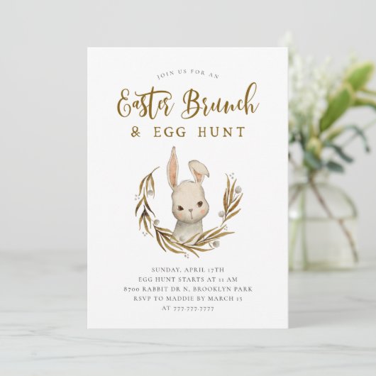 Pasen Brunch en Egg Hunt Kaart (Staand voorkant)